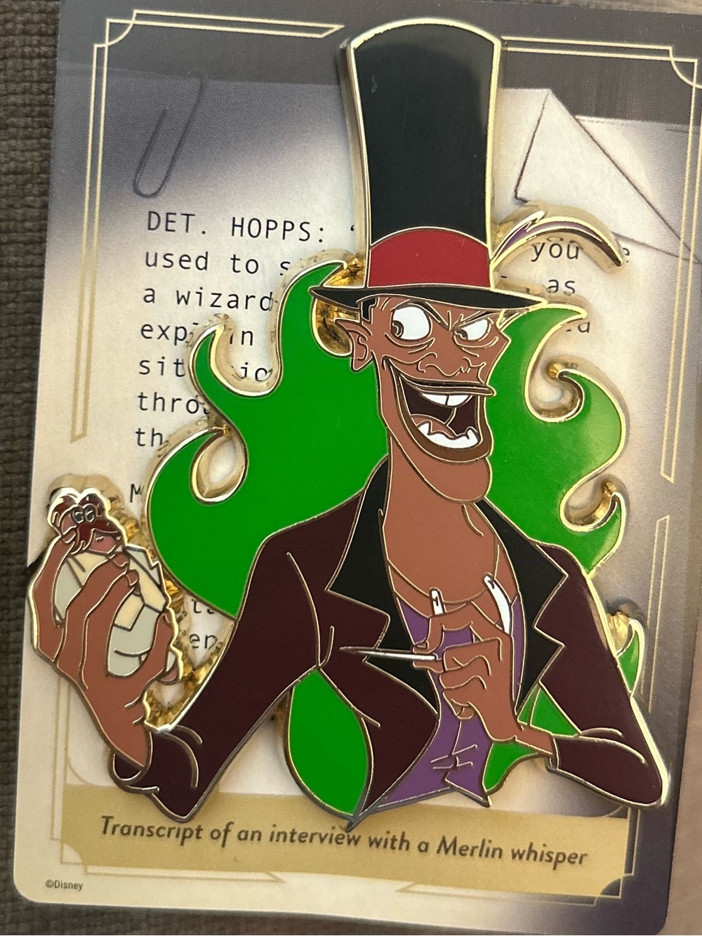 The princess and the frog dr facilier shadow man glow in the dark fantasy pin